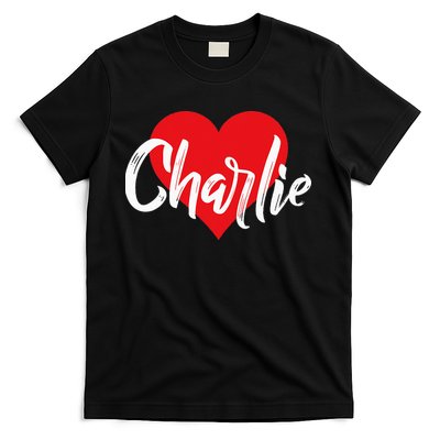 I Love Charlie First Name I Heart Named T-Shirt