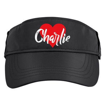 I Love Charlie First Name I Heart Named Adult Drive Performance Visor
