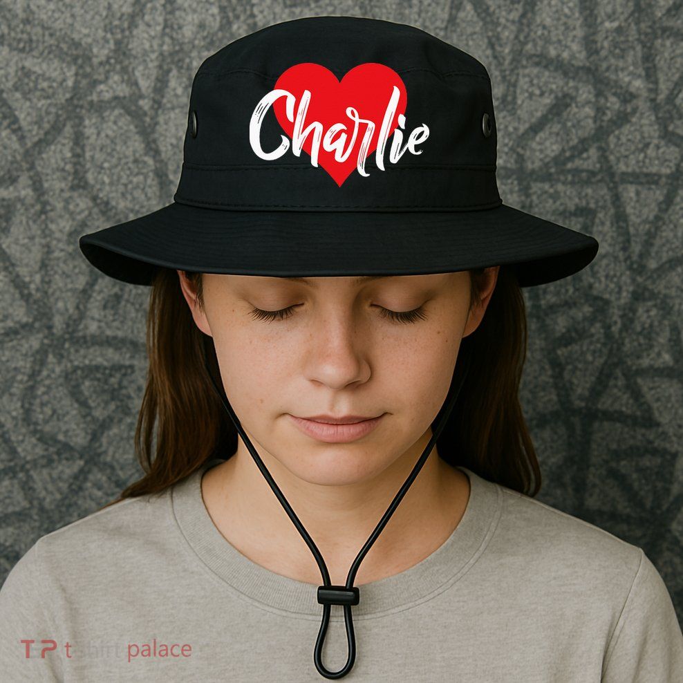 I Love Charlie First Name I Heart Named Bucket Hat
