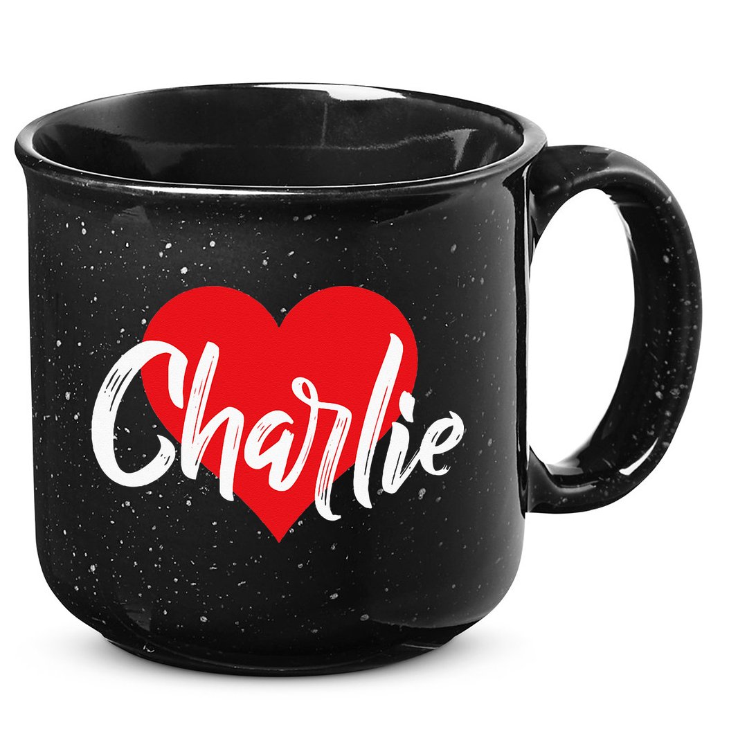 I Love Charlie First Name I Heart Named 15oz Campfire Ceramic Mug
