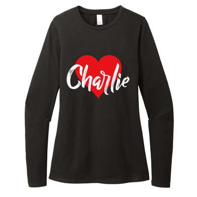 I Love Charlie First Name I Heart Named Womens CVC Long Sleeve Shirt