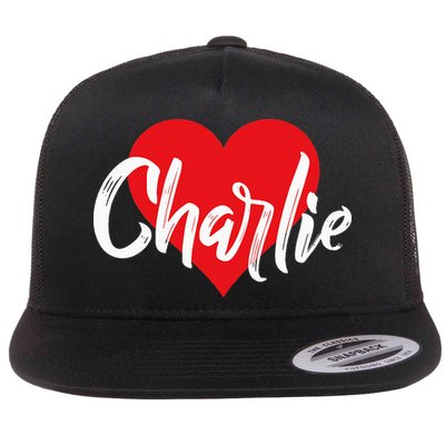 I Love Charlie First Name I Heart Named Flatbill Hat