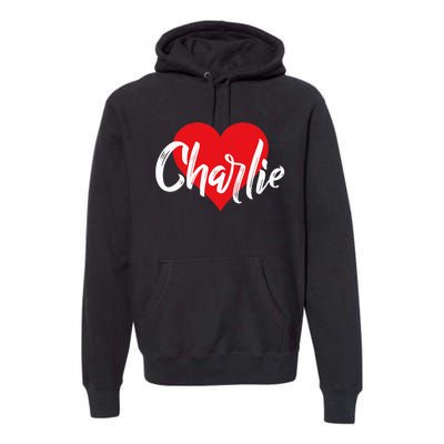 I Love Charlie First Name I Heart Named Premium Hoodie