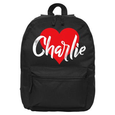I Love Charlie First Name I Heart Named 16 in Basic Backpack