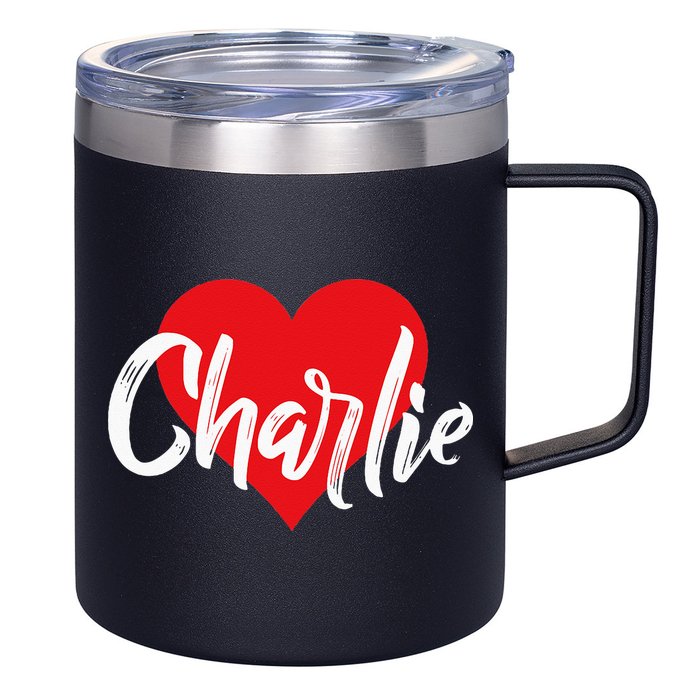 I Love Charlie First Name I Heart Named 12oz Stainless Steel Coffee Mug