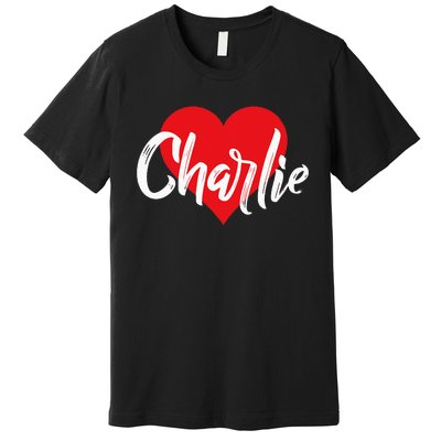 I Love Charlie First Name I Heart Named Premium T-Shirt