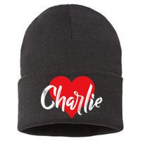 I Love Charlie First Name I Heart Named Sustainable Knit Beanie