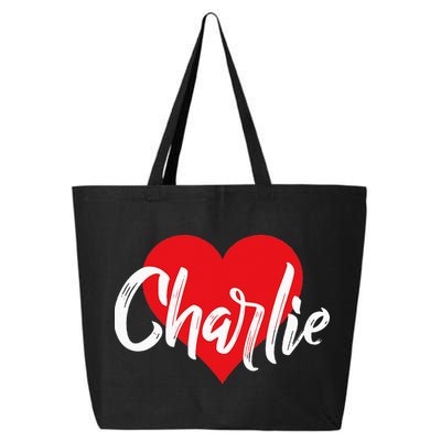 I Love Charlie First Name I Heart Named 25L Jumbo Tote