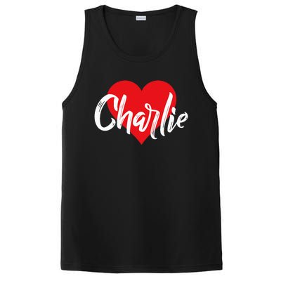 I Love Charlie First Name I Heart Named PosiCharge Competitor Tank