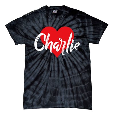 I Love Charlie First Name I Heart Named Tie-Dye T-Shirt