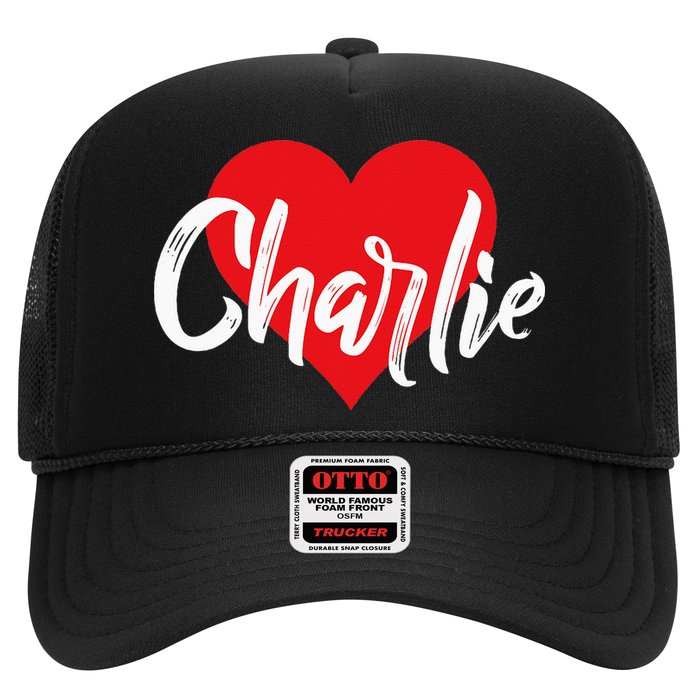 I Love Charlie First Name I Heart Named Trucker Hat