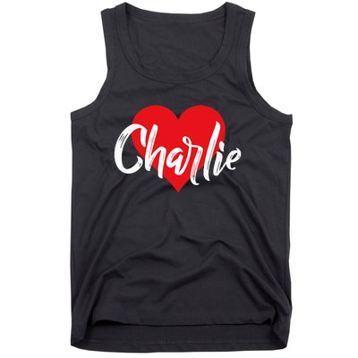 I Love Charlie First Name I Heart Named Tank Top