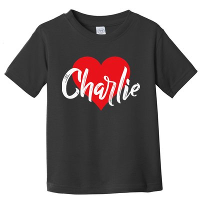 I Love Charlie First Name I Heart Named Toddler T-Shirt