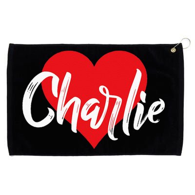 I Love Charlie First Name I Heart Named Grommeted Golf Towel