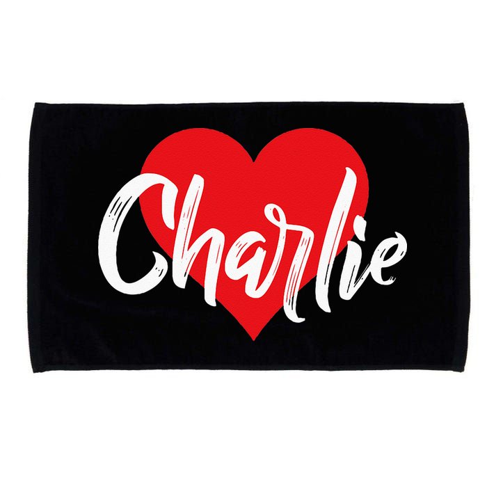 I Love Charlie First Name I Heart Named Microfiber Hand Towel