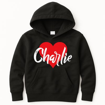 I Love Charlie First Name I Heart Named Kids Hoodie