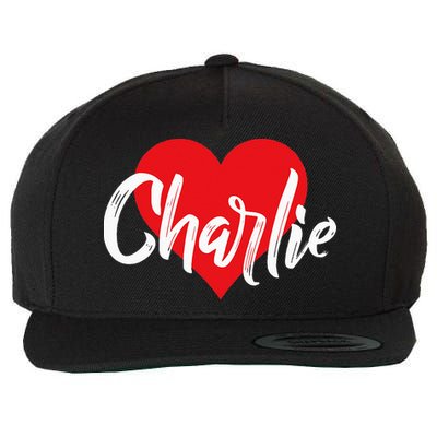 I Love Charlie First Name I Heart Named Wool Snapback Cap