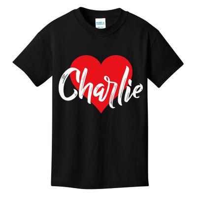 I Love Charlie First Name I Heart Named Kids T-Shirt