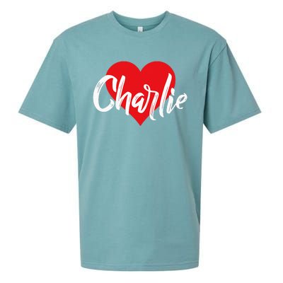 I Love Charlie First Name I Heart Named Sueded Cloud Jersey T-Shirt