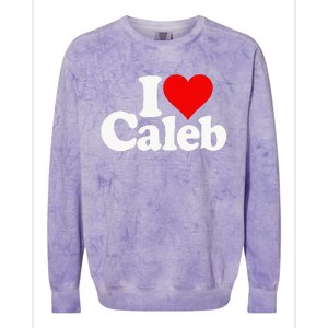 I Love Caleb Colorblast Crewneck Sweatshirt