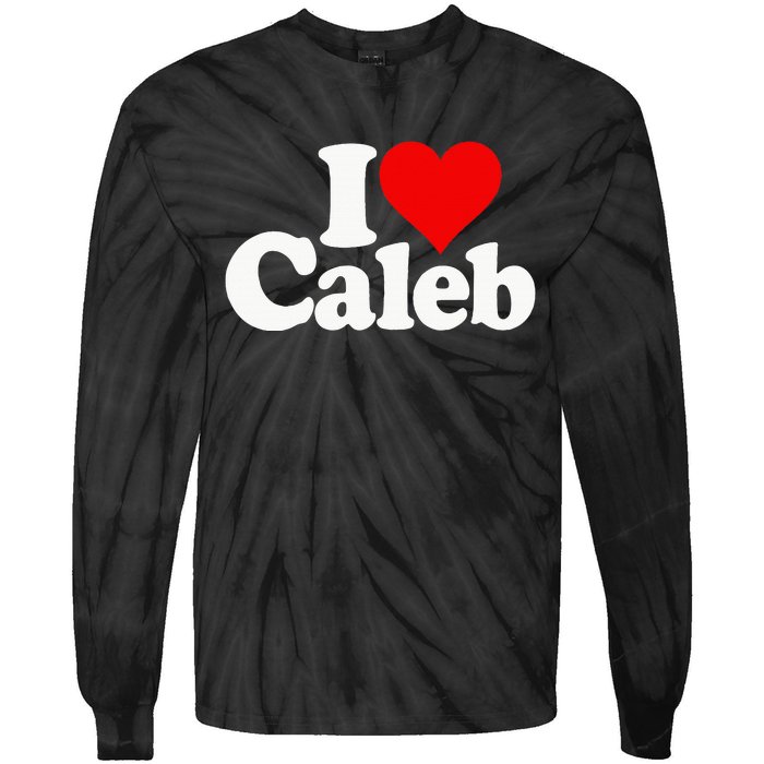 I Love Caleb Tie-Dye Long Sleeve Shirt