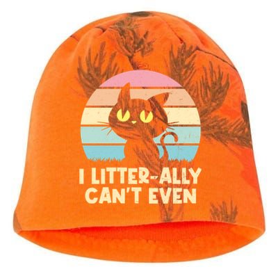 I Litterally Cant Even Cat Lover Funny Kitten Humor Cute Gift Kati - Camo Knit Beanie