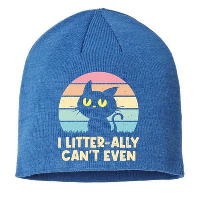 I Litterally Cant Even Cat Lover Funny Kitten Humor Cute Gift Sustainable Beanie