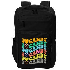 I love Candy Halloween Party Cute Trick or Treat Candyland Impact Tech Backpack