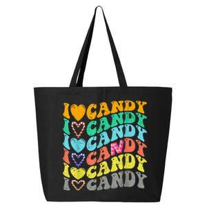 I love Candy Halloween Party Cute Trick or Treat Candyland 25L Jumbo Tote