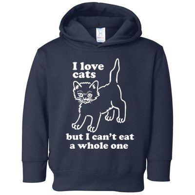 I Love Cats But I CanT Eat A Whole One Toddler Hoodie