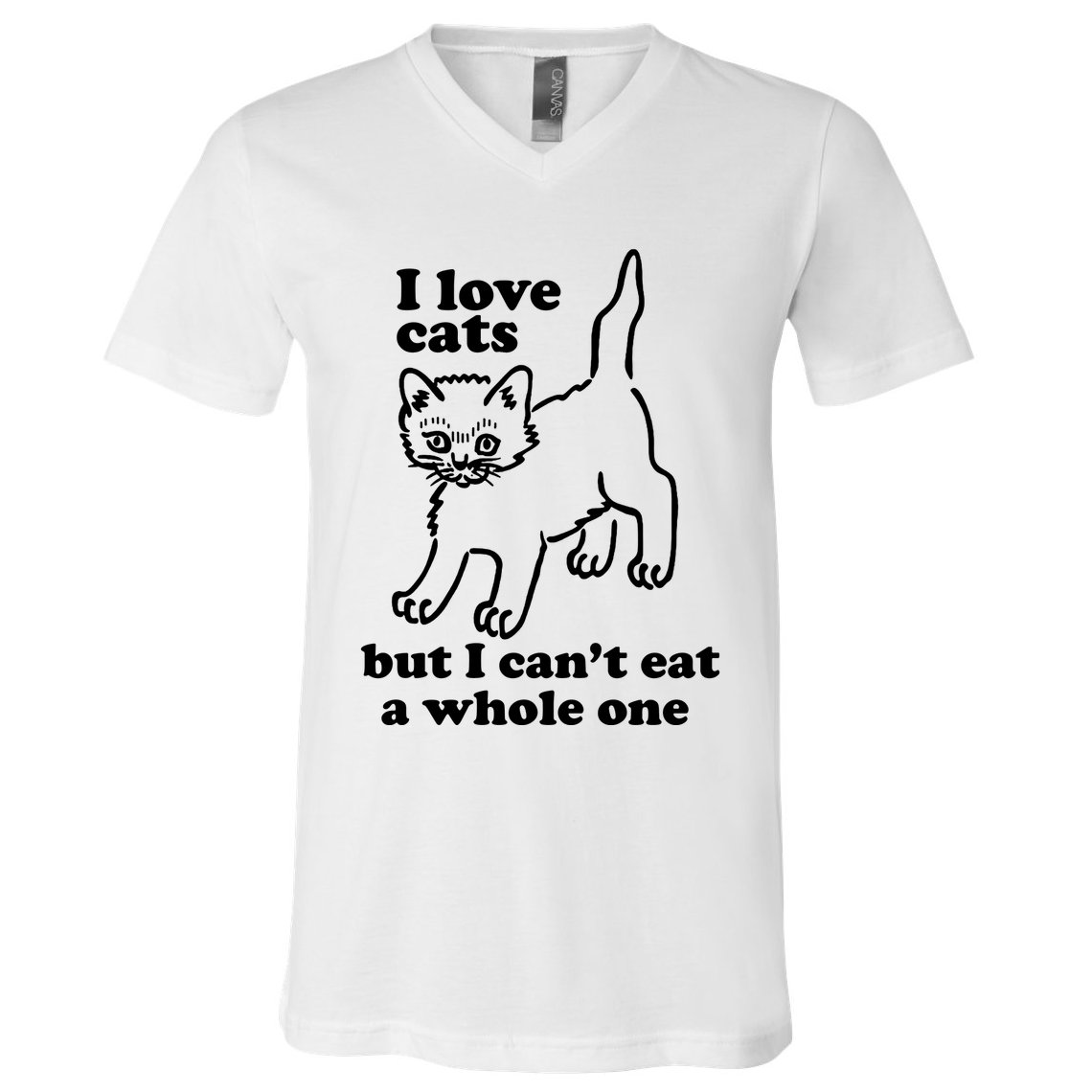 I Love Cats But I CanT Eat A Whole One V-Neck T-Shirt