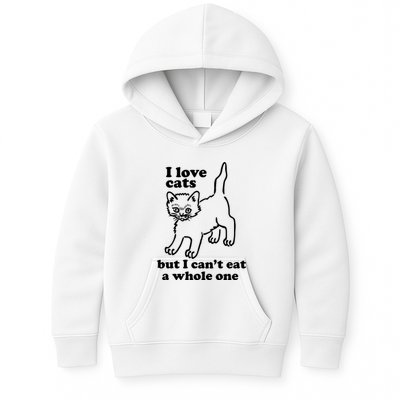 I Love Cats But I CanT Eat A Whole One Kids Hoodie