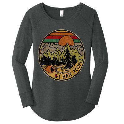 I Love Camping I Hate People Outdoors Women's Perfect Tri Tunic Long Sleeve Shirt