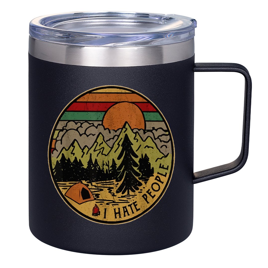 I Love Camping I Hate People Outdoors 12oz Stainless Steel Coffee Mug