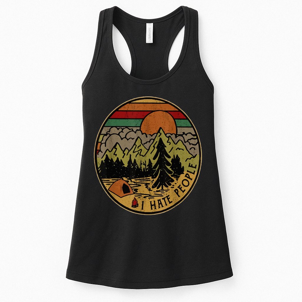I Love Camping I Hate People Outdoors Womens Tank Top