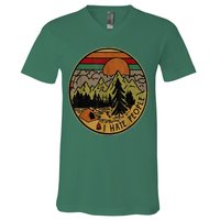 I Love Camping I Hate People Outdoors V-Neck T-Shirt