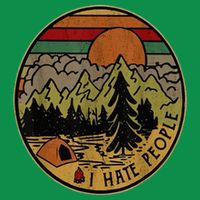 I Love Camping I Hate People Outdoors V-Neck T-Shirt