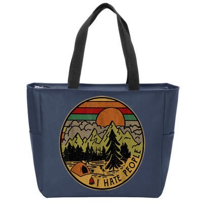 I Love Camping I Hate People Outdoors Zip Tote Bag