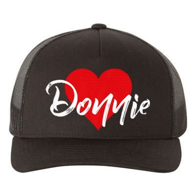 I Love Donnie First Name Yupoong Adult 5-Panel Trucker Hat