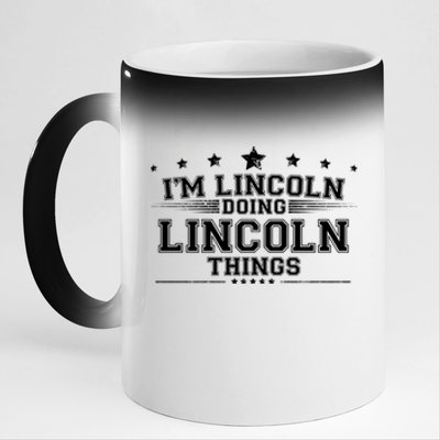 Im Lincoln Doing Lincoln Things 11oz Black Color Changing Mug