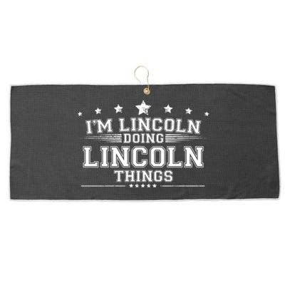 Im Lincoln Doing Lincoln Things Large Microfiber Waffle Golf Towel