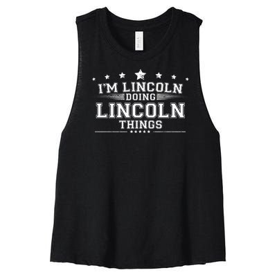 Im Lincoln Doing Lincoln Things Women's Racerback Cropped Tank