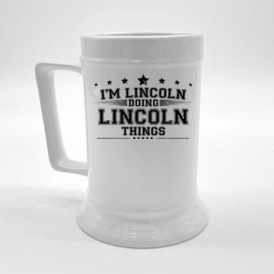 Im Lincoln Doing Lincoln Things Beer Stein