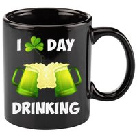 I Love Day Drinking Saint Patrick's Day 11oz C Handle Ceramic Mug