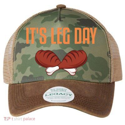 It's Leg Day Funny Thanksgiving Outfit Gift Legacy Tie Dye Trucker Hat