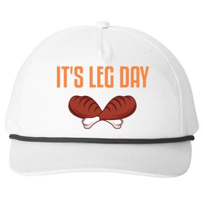 It's Leg Day Funny Thanksgiving Outfit Gift Snapback Five-Panel Rope Hat