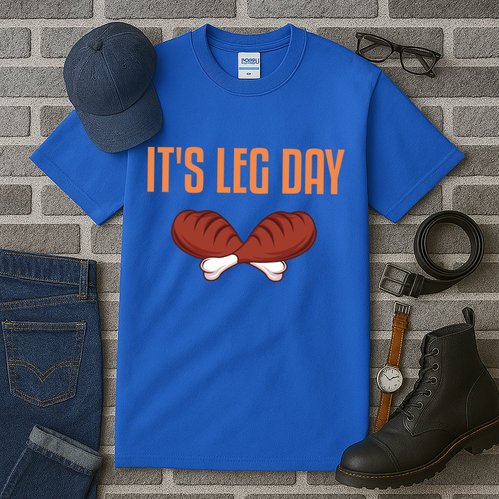 It's Leg Day Funny Thanksgiving Outfit Gift Tall T-Shirt