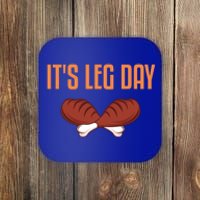 It's Leg Day Funny Thanksgiving Outfit Gift Coaster