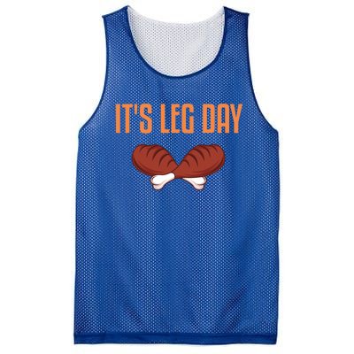 It's Leg Day Funny Thanksgiving Outfit Gift Mesh Reversible Basketball Jersey Tank