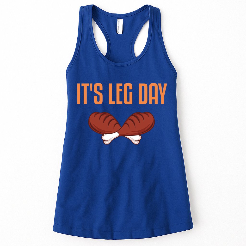 It's Leg Day Funny Thanksgiving Outfit Gift Womens Tank Top